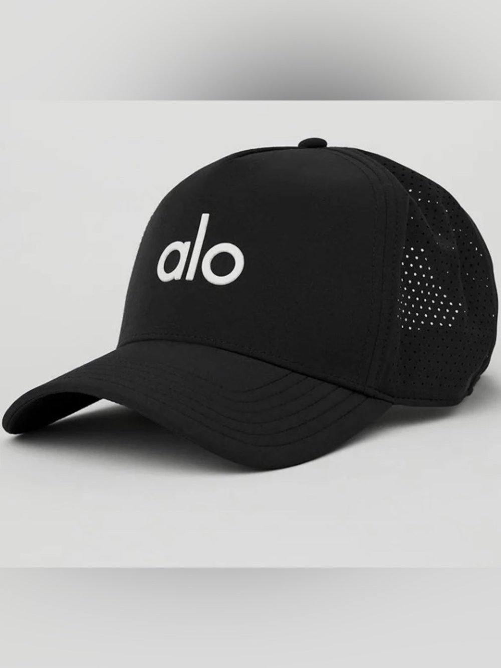 ALO Yoga Men's Black Performance Trucker Cap